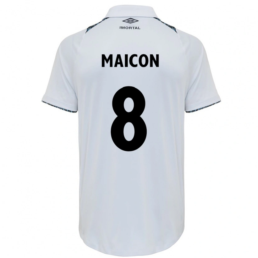 Danxen Børn Maicon #8 Blå Sort Hvid Udebane Spillertrøjer 2025/26 Trøje T-Shirt