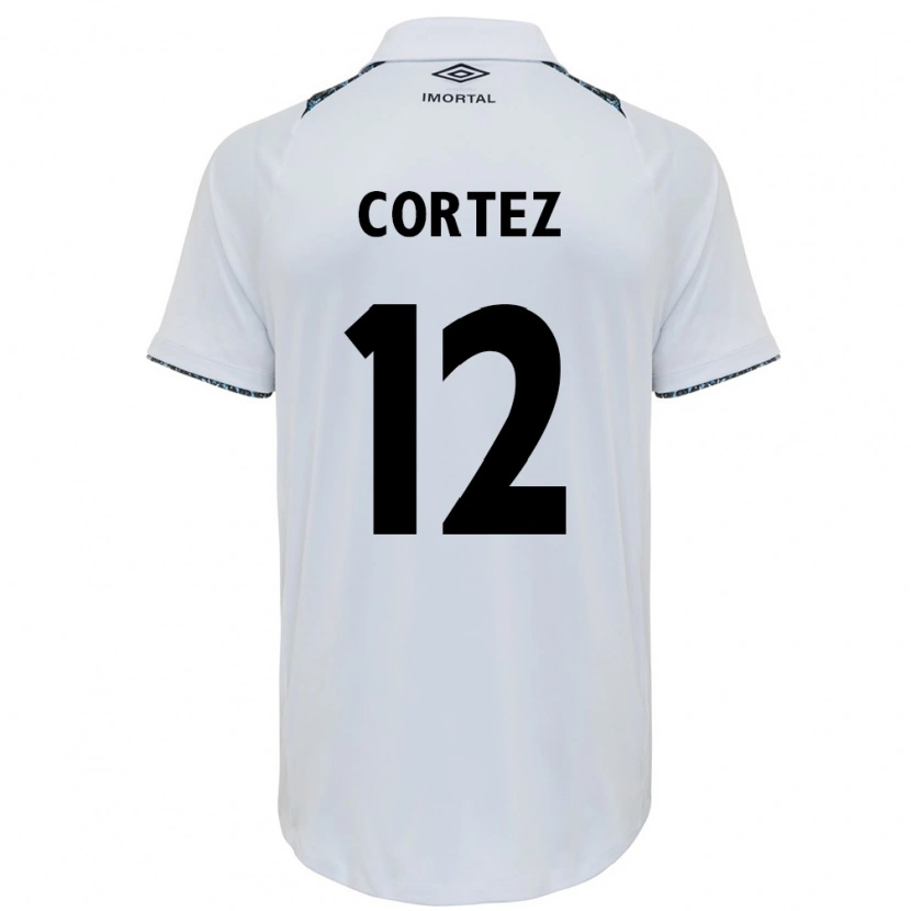 Danxen Børn Bruno Cortez #12 Blå Sort Hvid Udebane Spillertrøjer 2025/26 Trøje T-Shirt