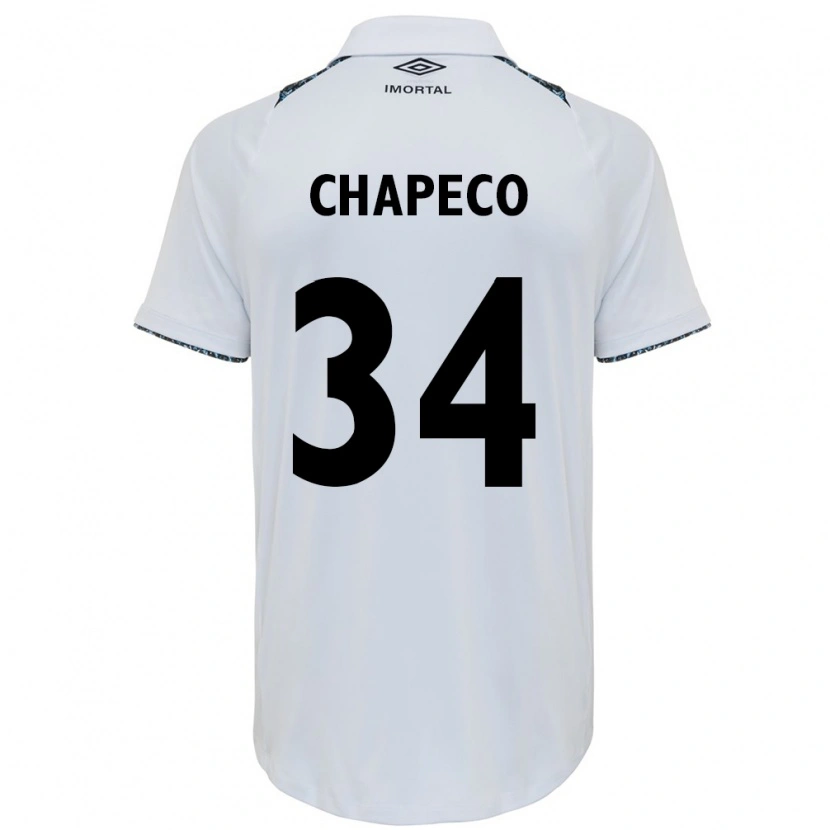 Danxen Børn Gabriel Chapeco #34 Blå Sort Hvid Udebane Spillertrøjer 2025/26 Trøje T-Shirt