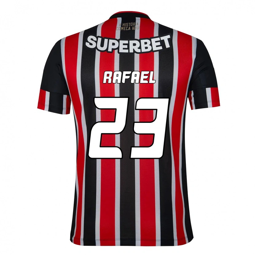 Danxen Børn Rafael #23 Rød Sort Hvid Udebane Spillertrøjer 2025/26 Trøje T-Shirt