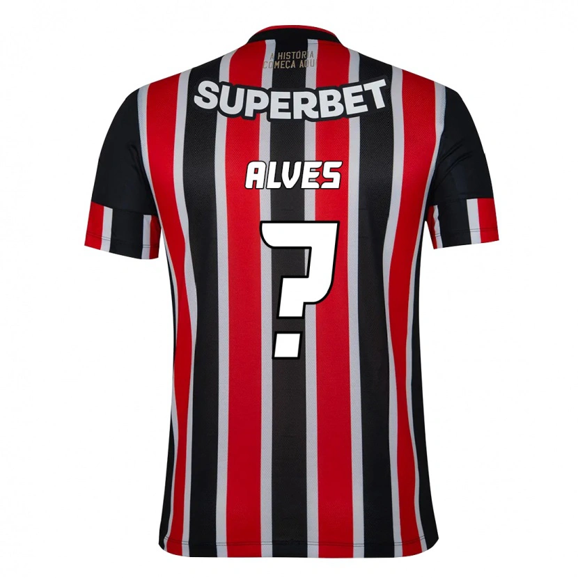 Danxen Børn Karla Alves #0 Rød Sort Hvid Udebane Spillertrøjer 2025/26 Trøje T-Shirt