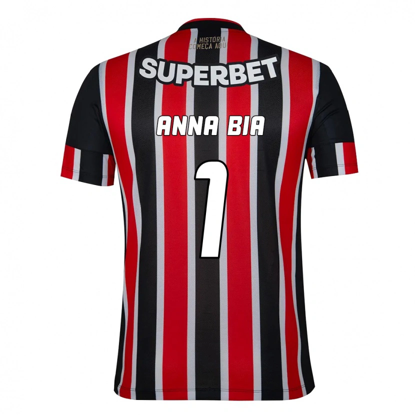 Danxen Børn Anna Bia #1 Rød Sort Hvid Udebane Spillertrøjer 2025/26 Trøje T-Shirt