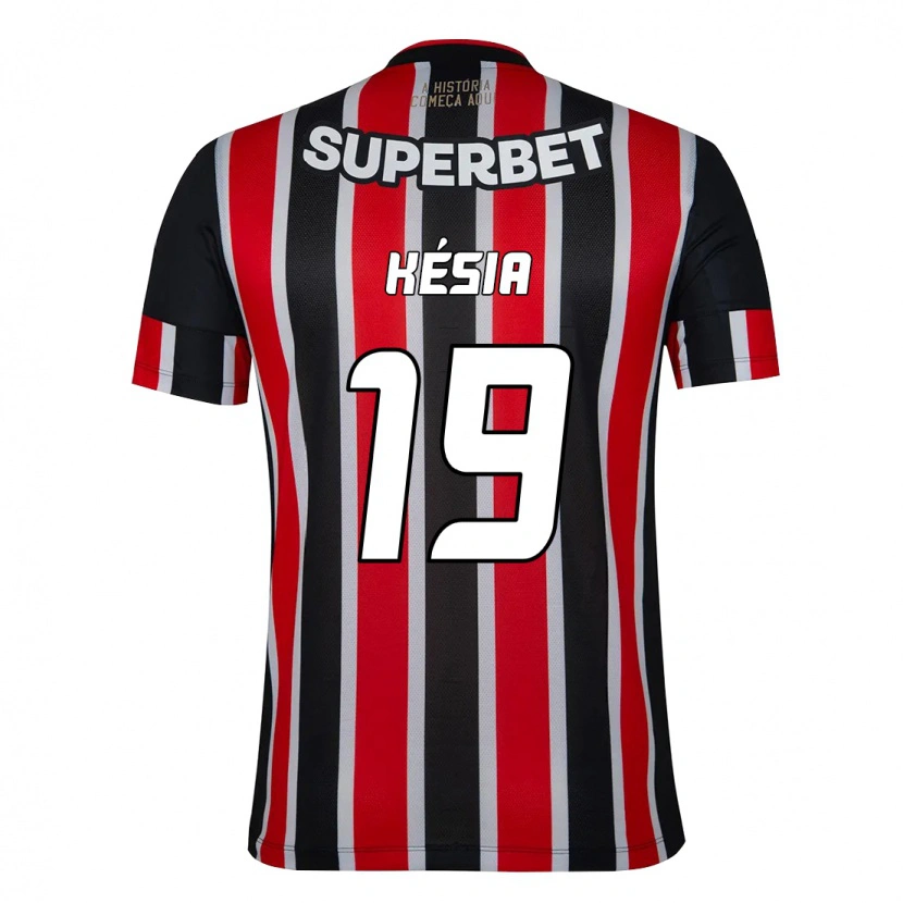 Danxen Børn Késia #19 Rød Sort Hvid Udebane Spillertrøjer 2025/26 Trøje T-Shirt