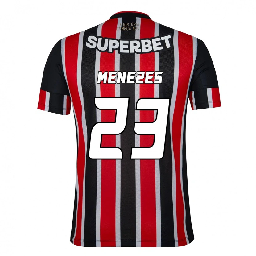 Danxen Børn Bia Menezes #23 Rød Sort Hvid Udebane Spillertrøjer 2025/26 Trøje T-Shirt