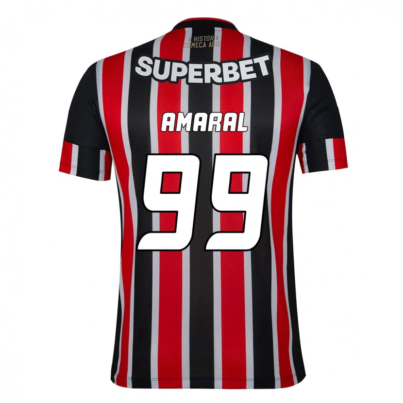 Danxen Børn Vitória Amaral #99 Rød Sort Hvid Udebane Spillertrøjer 2025/26 Trøje T-Shirt