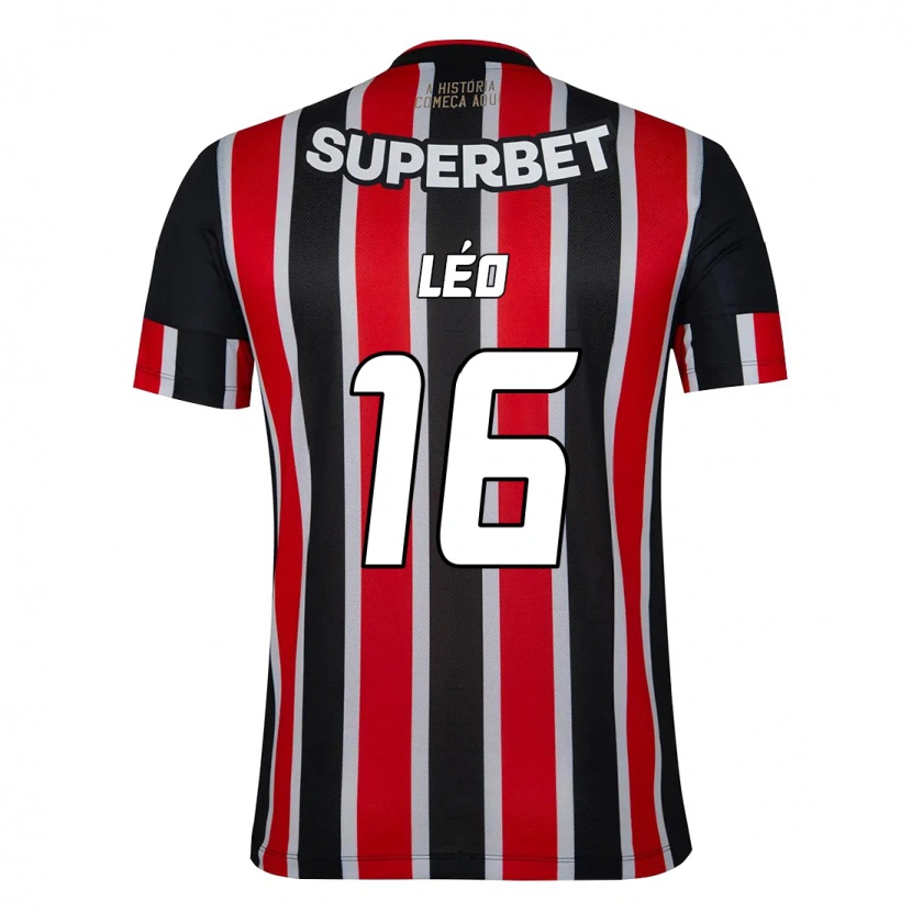 Danxen Børn Leo #16 Rød Sort Hvid Udebane Spillertrøjer 2025/26 Trøje T-Shirt