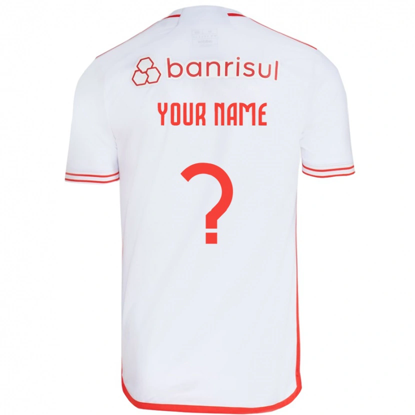 Danxen Børn Dit Navn #0 Rød Hvid Udebane Spillertrøjer 2025/26 Trøje T-Shirt