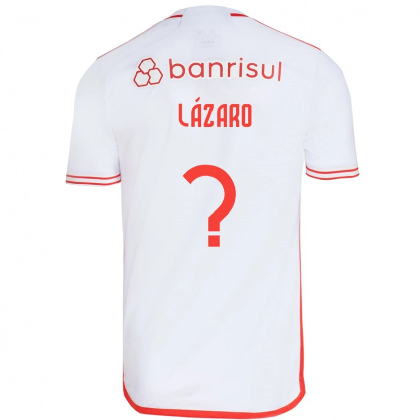 Danxen Børn Lázaro #0 Rød Hvid Udebane Spillertrøjer 2025/26 Trøje T-Shirt