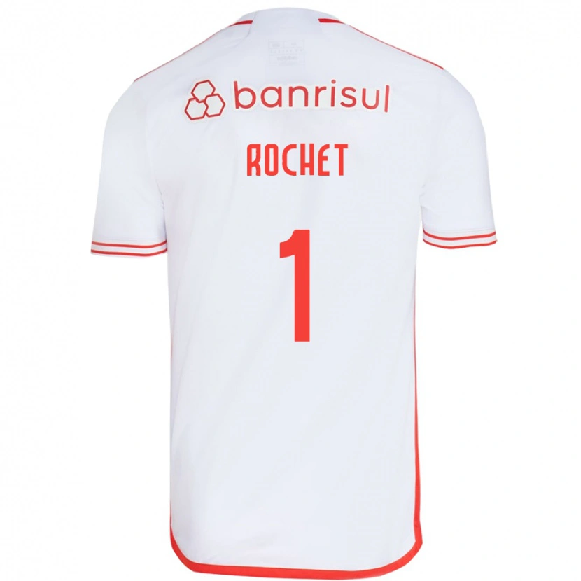 Danxen Børn Sergio Rochet #1 Rød Hvid Udebane Spillertrøjer 2025/26 Trøje T-Shirt