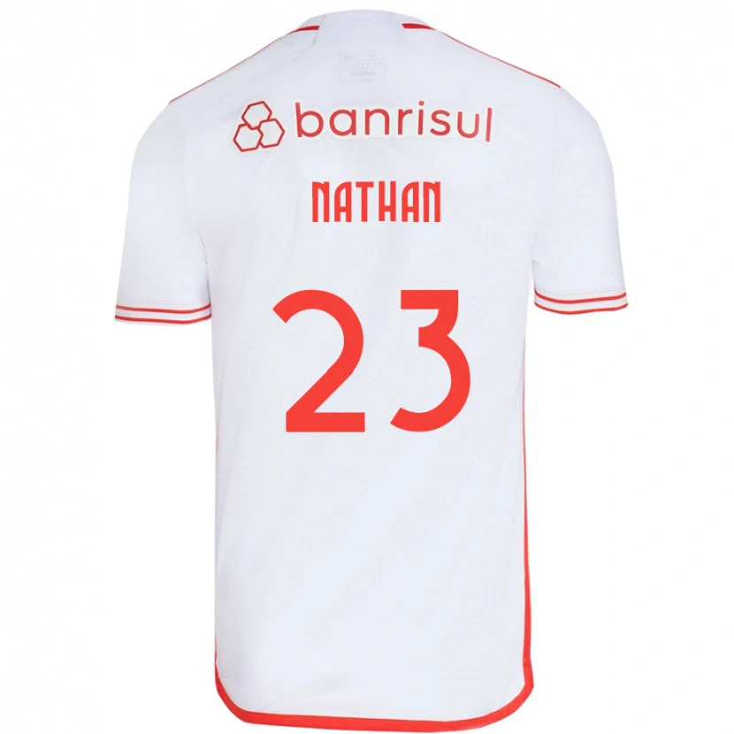 Danxen Børn Nathan #23 Rød Hvid Udebane Spillertrøjer 2025/26 Trøje T-Shirt