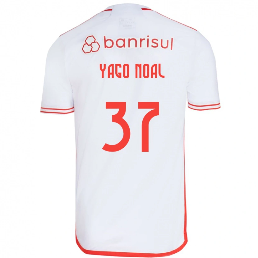 Danxen Børn Yago Noal #37 Rød Hvid Udebane Spillertrøjer 2025/26 Trøje T-Shirt