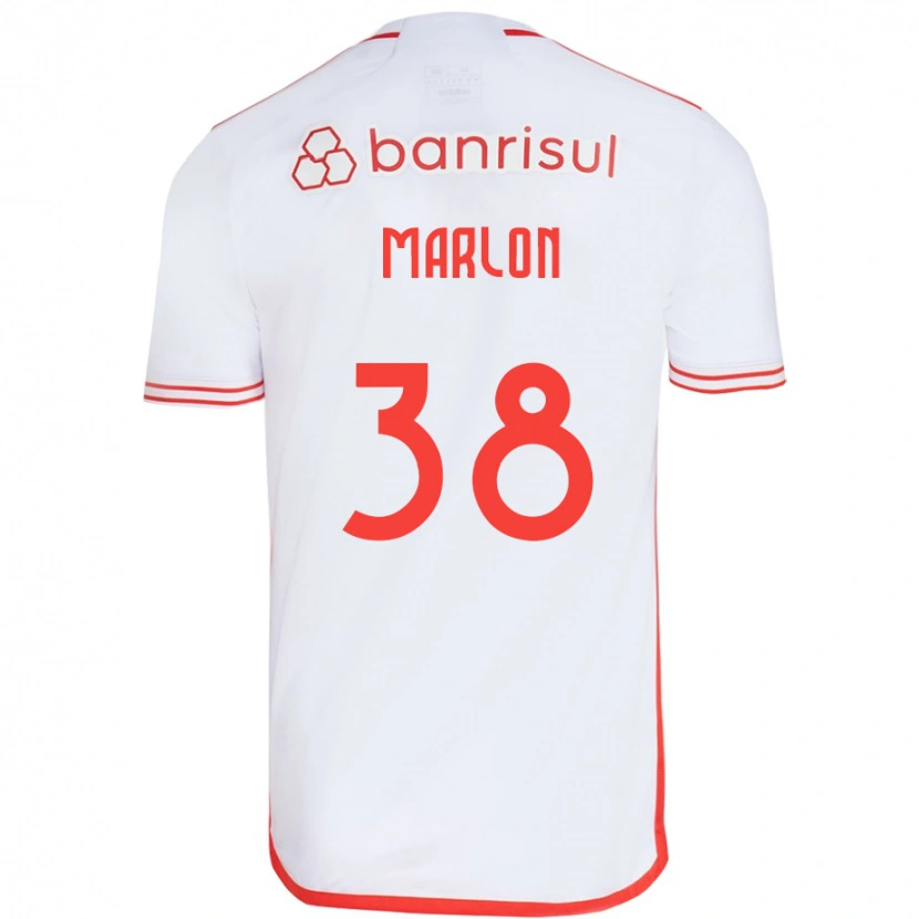 Danxen Børn Marlon #38 Rød Hvid Udebane Spillertrøjer 2025/26 Trøje T-Shirt