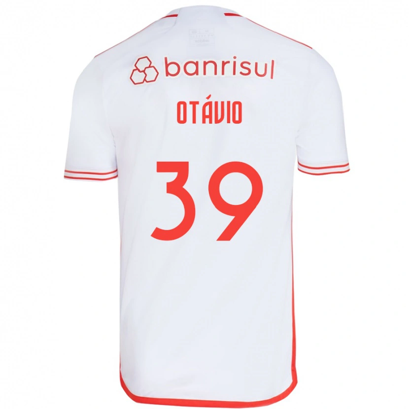 Danxen Børn Luis Otávio #39 Rød Hvid Udebane Spillertrøjer 2025/26 Trøje T-Shirt