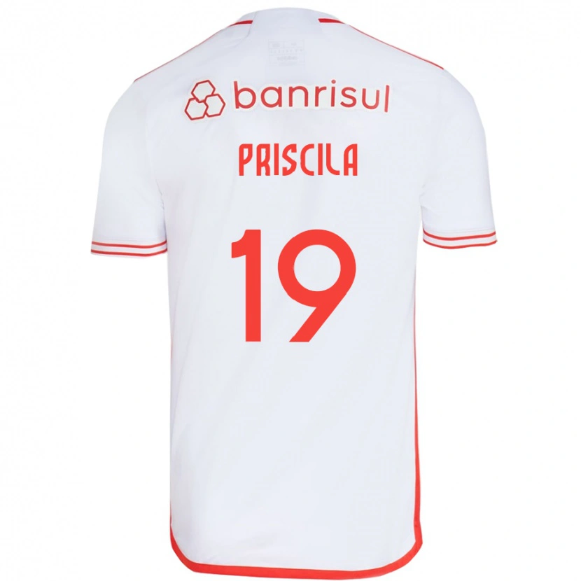Danxen Børn Priscila #19 Rød Hvid Udebane Spillertrøjer 2025/26 Trøje T-Shirt