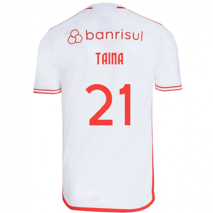 Danxen Børn Tainá #21 Rød Hvid Udebane Spillertrøjer 2025/26 Trøje T-Shirt