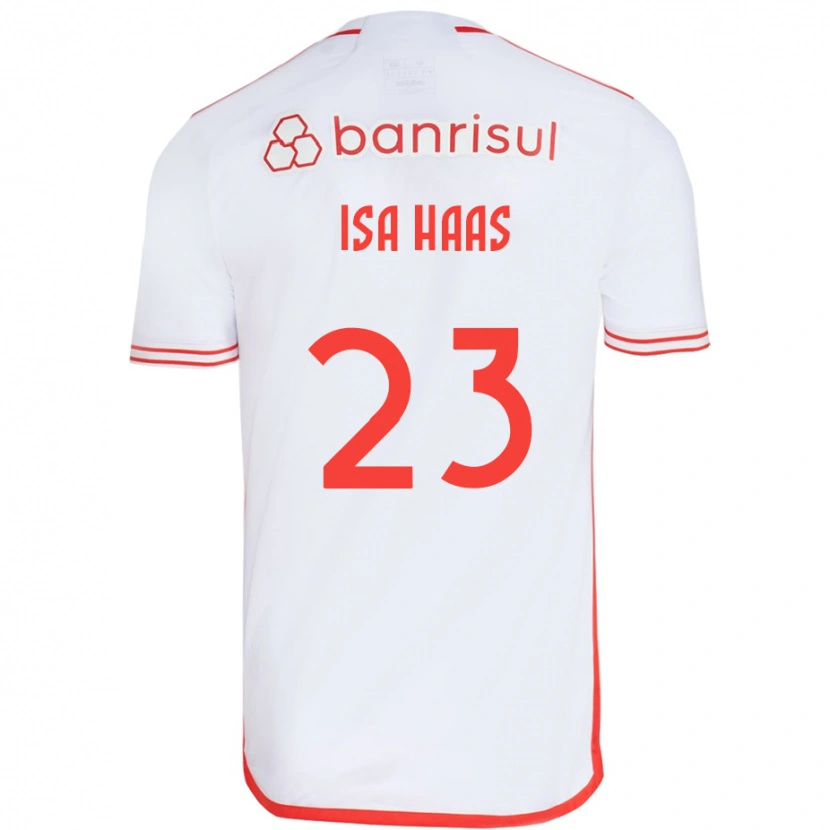 Danxen Børn Isa Haas #23 Rød Hvid Udebane Spillertrøjer 2025/26 Trøje T-Shirt
