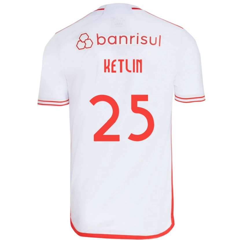 Danxen Børn Ketlin #25 Rød Hvid Udebane Spillertrøjer 2025/26 Trøje T-Shirt