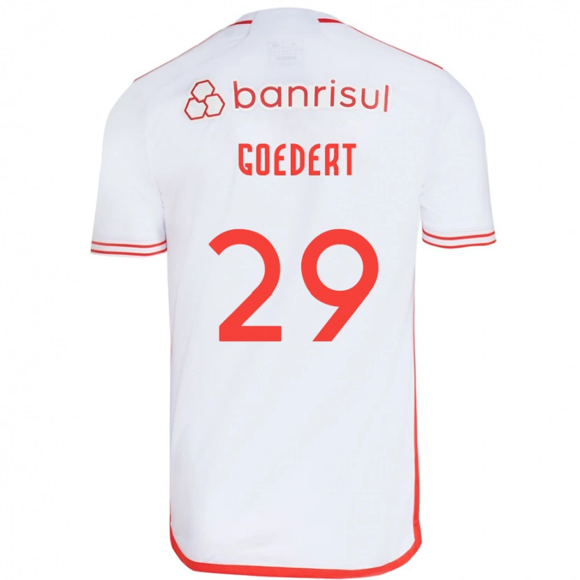 Danxen Børn Alice Goedert #29 Rød Hvid Udebane Spillertrøjer 2025/26 Trøje T-Shirt