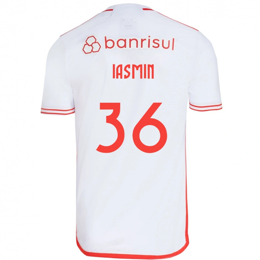 Danxen Børn Iasmin #36 Rød Hvid Udebane Spillertrøjer 2025/26 Trøje T-Shirt