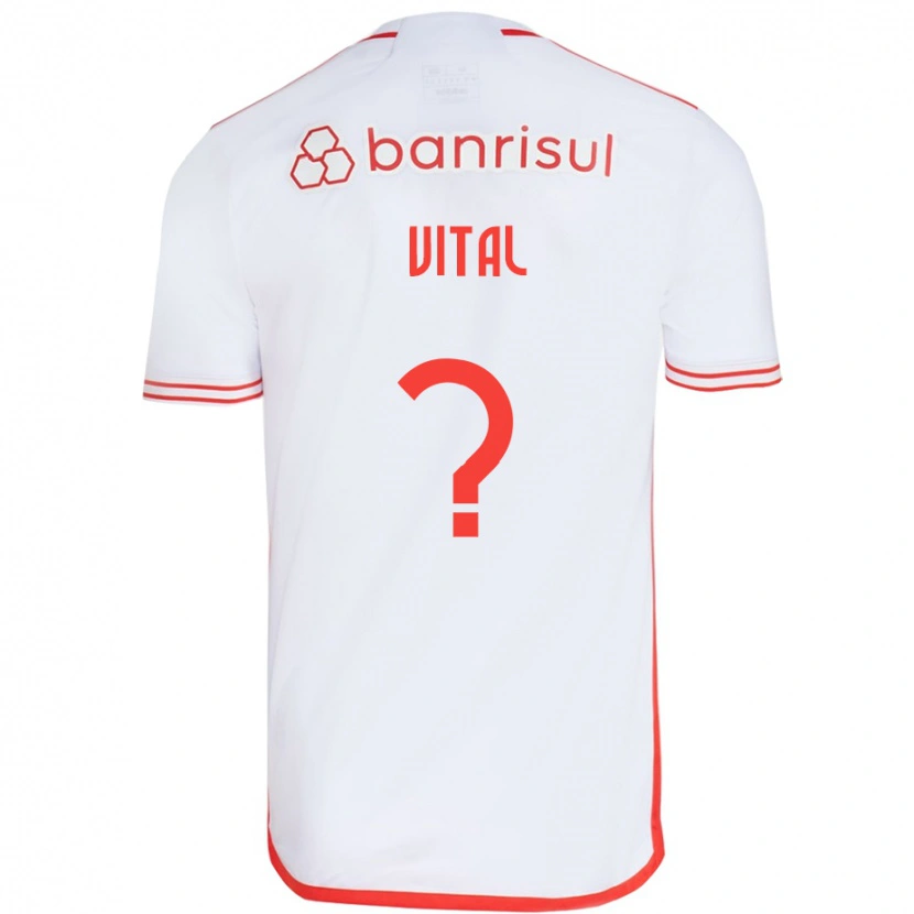 Danxen Børn Lucas Vital #0 Rød Hvid Udebane Spillertrøjer 2025/26 Trøje T-Shirt