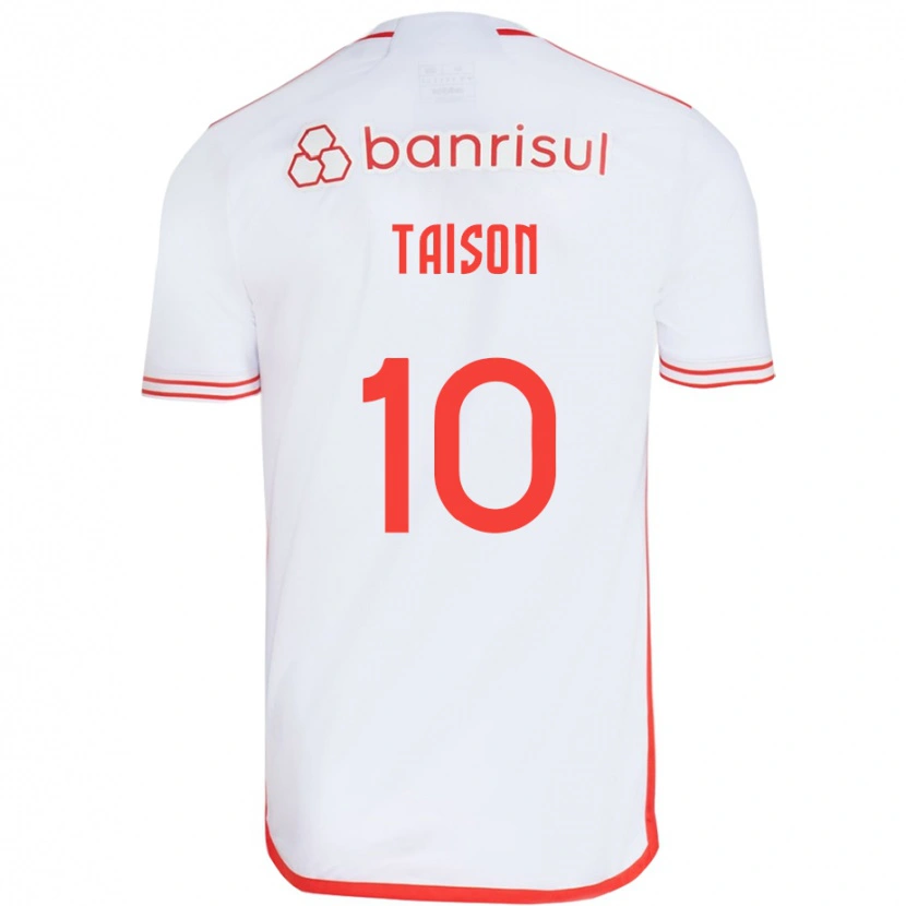 Danxen Børn Taison #10 Rød Hvid Udebane Spillertrøjer 2025/26 Trøje T-Shirt