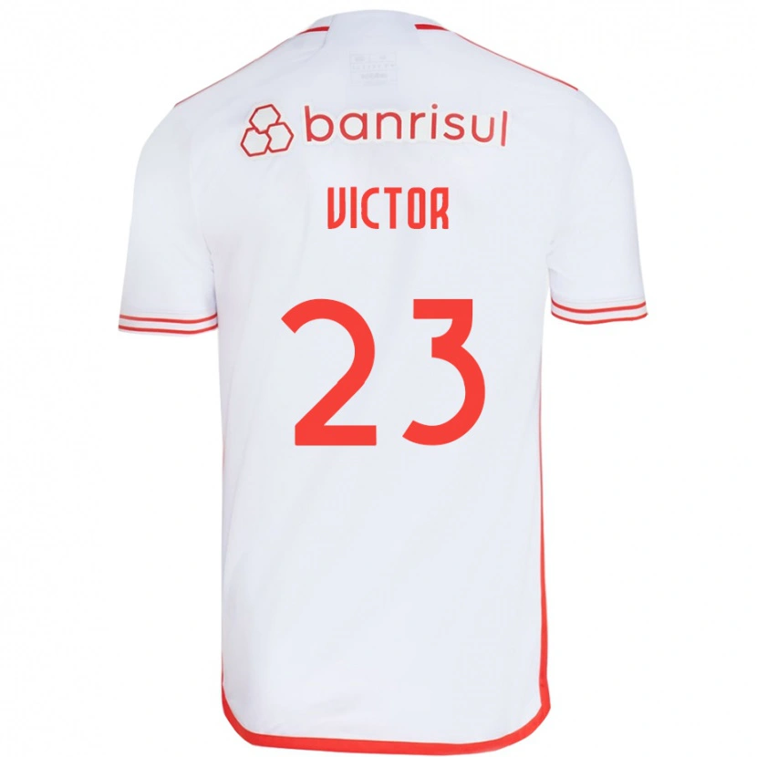 Danxen Børn Paulo Victor #23 Rød Hvid Udebane Spillertrøjer 2025/26 Trøje T-Shirt