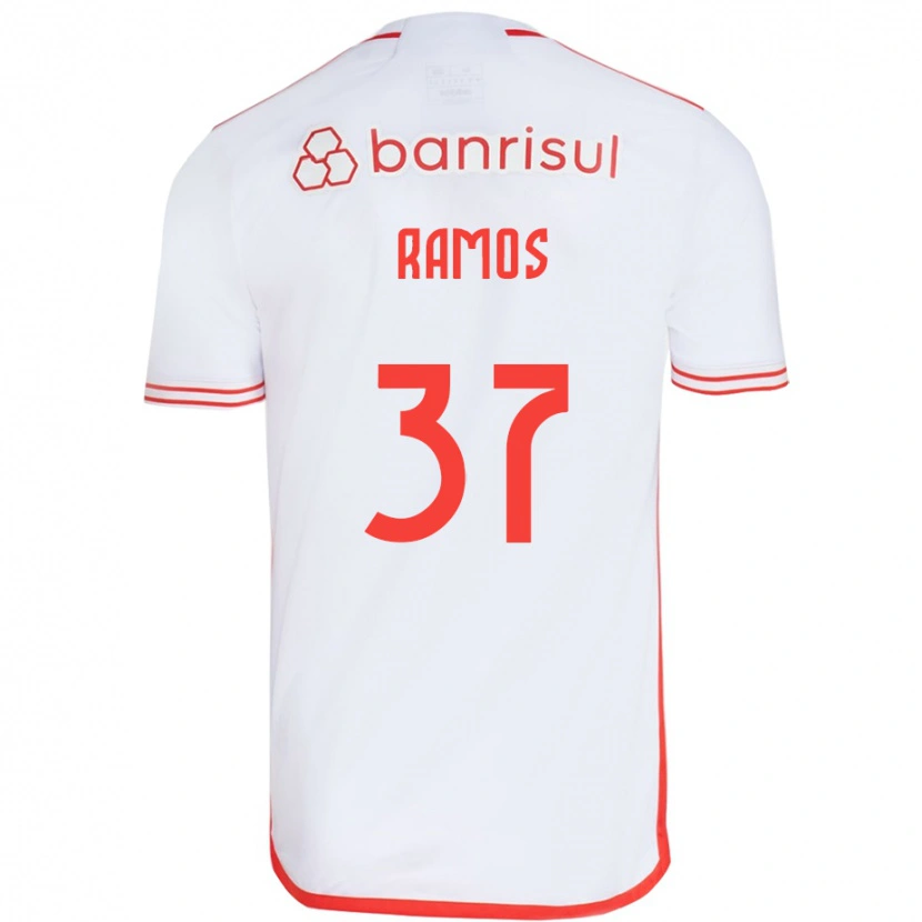 Danxen Børn Lucas Ramos #37 Rød Hvid Udebane Spillertrøjer 2025/26 Trøje T-Shirt