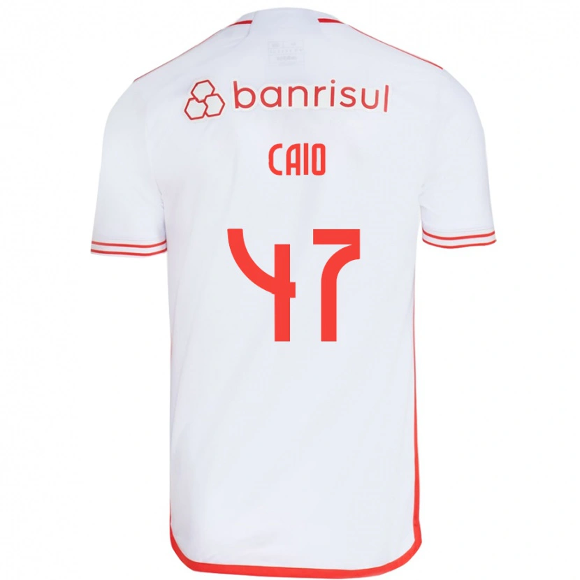 Danxen Børn Caio Vidal #47 Rød Hvid Udebane Spillertrøjer 2025/26 Trøje T-Shirt