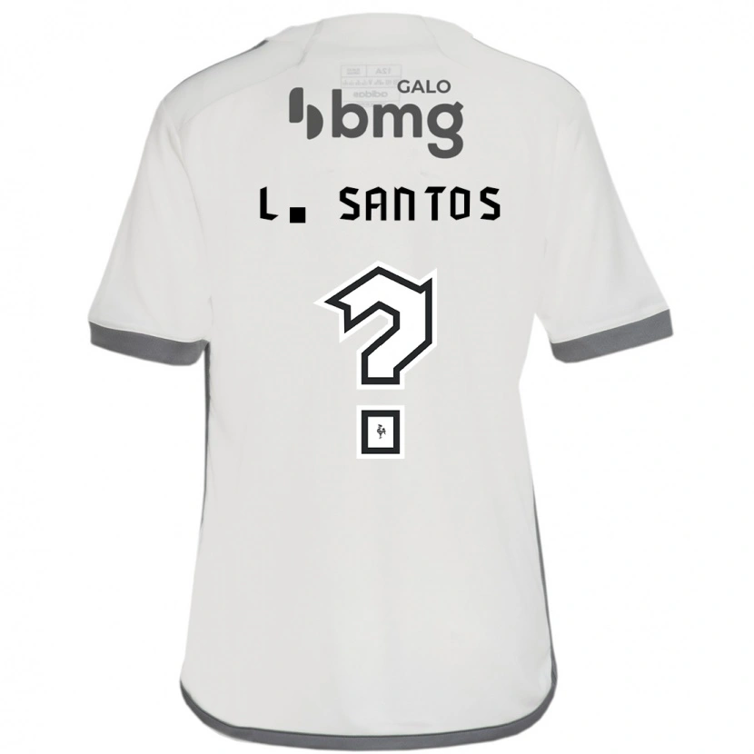 Danxen Børn Léo Santos #0 Hvid Sort Udebane Spillertrøjer 2025/26 Trøje T-Shirt