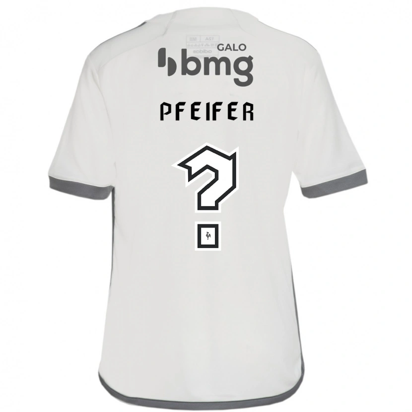 Danxen Børn Gabriel Pfeifer #0 Hvid Sort Udebane Spillertrøjer 2025/26 Trøje T-Shirt