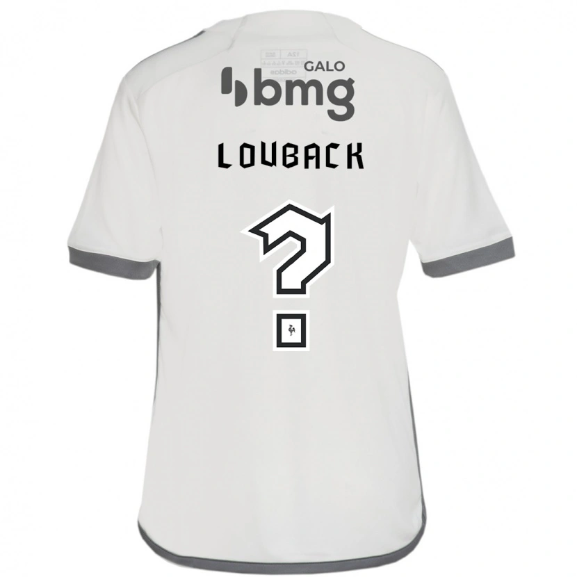 Danxen Børn Lucas Louback #0 Hvid Sort Udebane Spillertrøjer 2025/26 Trøje T-Shirt