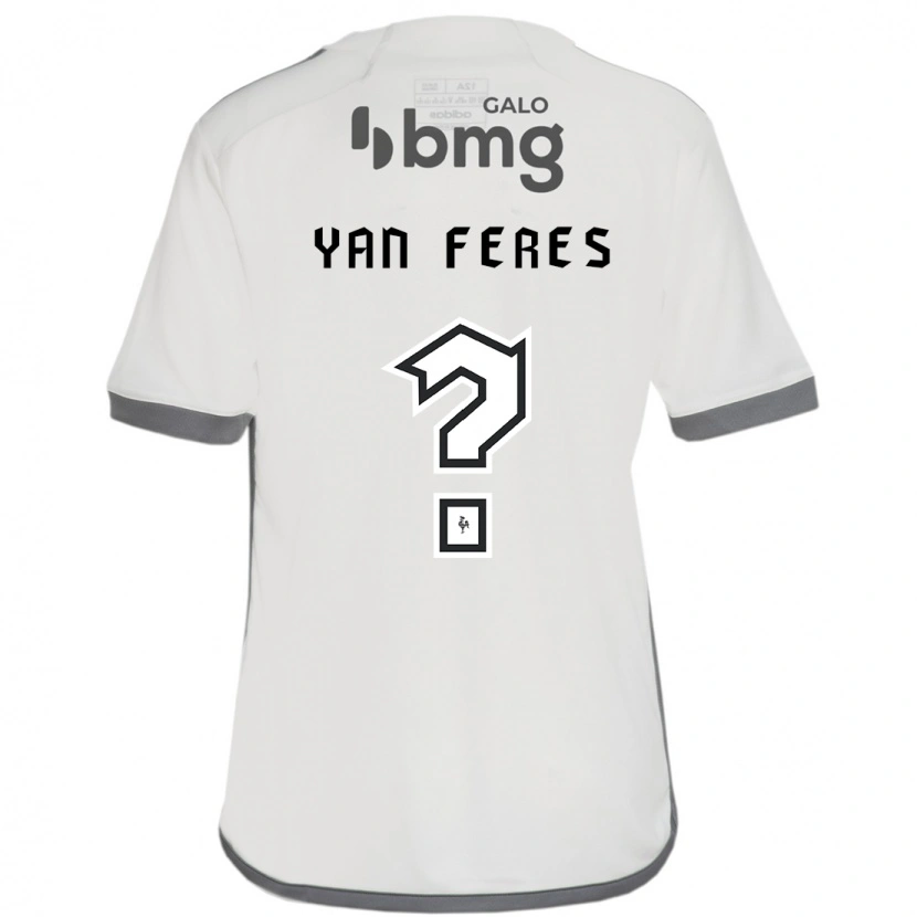 Danxen Børn Yan Feres #0 Hvid Sort Udebane Spillertrøjer 2025/26 Trøje T-Shirt