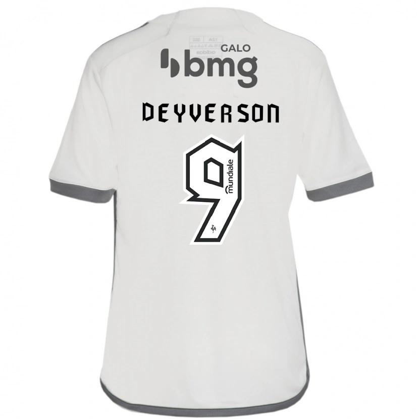 Danxen Børn Deyverson #9 Hvid Sort Udebane Spillertrøjer 2025/26 Trøje T-Shirt