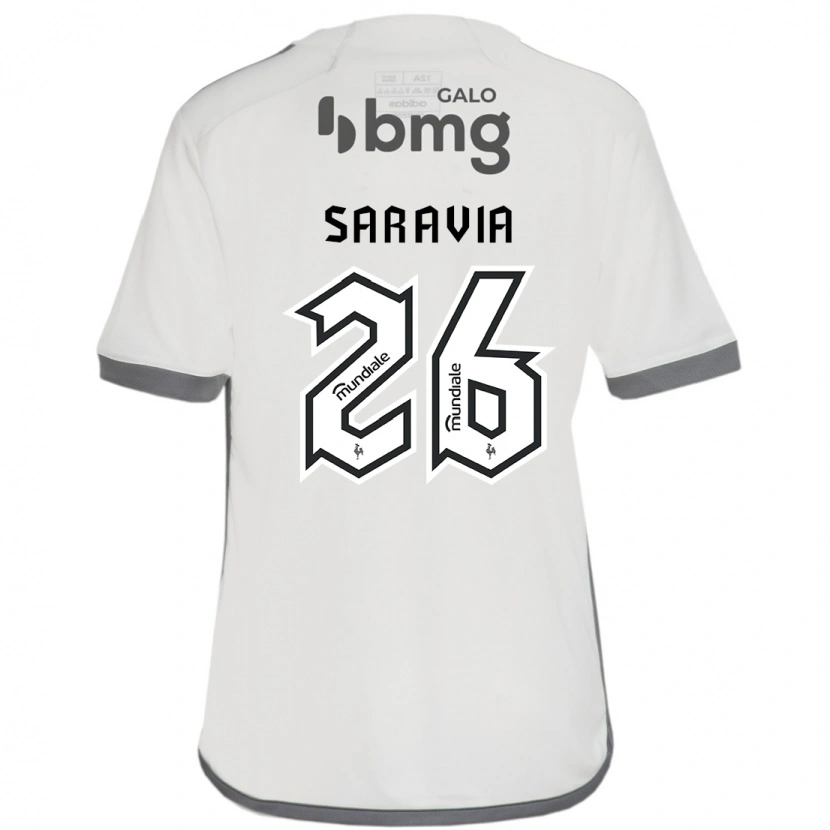 Danxen Børn Renzo Saravia #26 Hvid Sort Udebane Spillertrøjer 2025/26 Trøje T-Shirt
