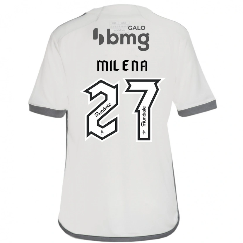 Danxen Børn Milena #27 Hvid Sort Udebane Spillertrøjer 2025/26 Trøje T-Shirt