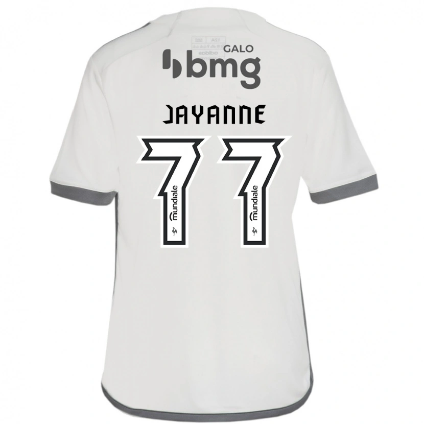 Danxen Børn Jayanne #77 Hvid Sort Udebane Spillertrøjer 2025/26 Trøje T-Shirt