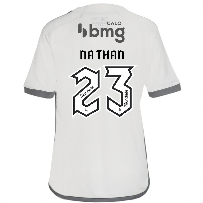 Danxen Børn Nathan #23 Hvid Sort Udebane Spillertrøjer 2025/26 Trøje T-Shirt