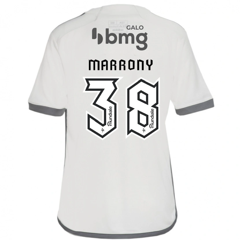 Danxen Børn Marrony #38 Hvid Sort Udebane Spillertrøjer 2025/26 Trøje T-Shirt