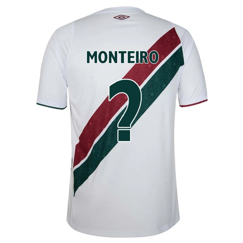 Danxen Børn Rafael Monteiro #0 Grøn Maroon Hvid Udebane Spillertrøjer 2025/26 Trøje T-Shirt