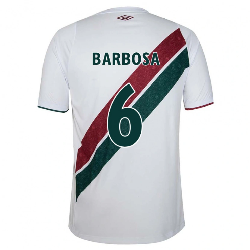 Danxen Børn Diogo Barbosa #6 Grøn Maroon Hvid Udebane Spillertrøjer 2025/26 Trøje T-Shirt