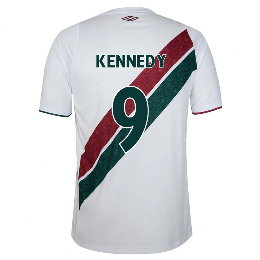 Danxen Børn John Kennedy #9 Grøn Maroon Hvid Udebane Spillertrøjer 2025/26 Trøje T-Shirt