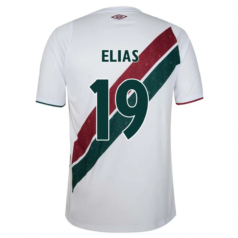 Danxen Børn Kauã Elias #19 Grøn Maroon Hvid Udebane Spillertrøjer 2025/26 Trøje T-Shirt