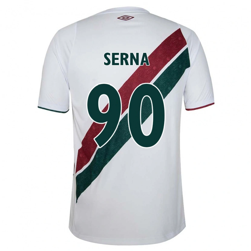 Danxen Børn Kevin Serna #90 Grøn Maroon Hvid Udebane Spillertrøjer 2025/26 Trøje T-Shirt