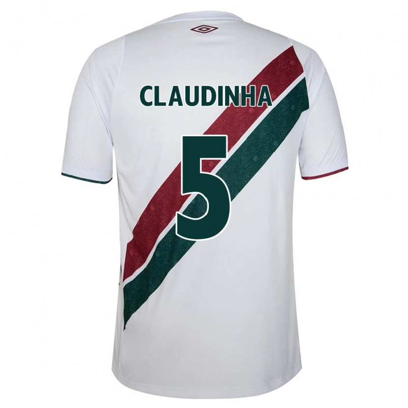 Danxen Børn Claudinha #5 Grøn Maroon Hvid Udebane Spillertrøjer 2025/26 Trøje T-Shirt