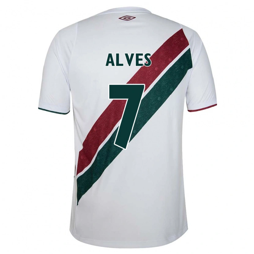 Danxen Børn Geovana Alves #7 Grøn Maroon Hvid Udebane Spillertrøjer 2025/26 Trøje T-Shirt