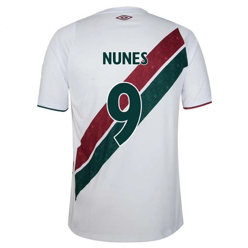 Danxen Børn Carla Nunes #9 Grøn Maroon Hvid Udebane Spillertrøjer 2025/26 Trøje T-Shirt