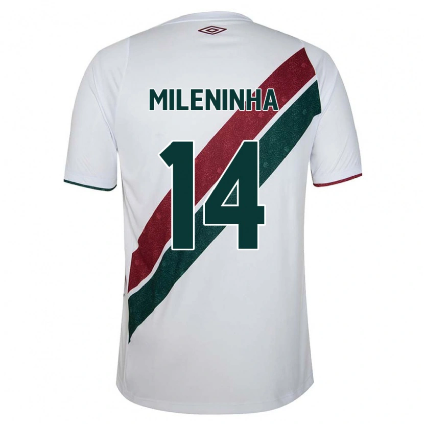 Danxen Børn Mileninha #14 Grøn Maroon Hvid Udebane Spillertrøjer 2025/26 Trøje T-Shirt