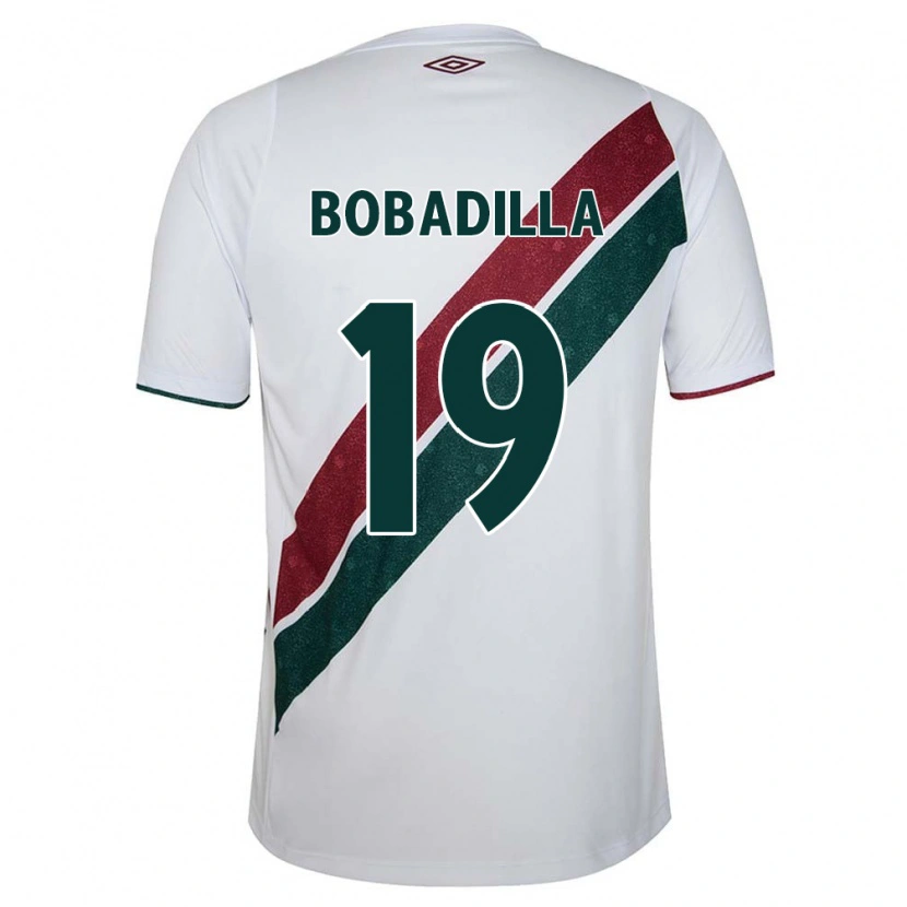 Danxen Børn Raul Bobadilla #19 Grøn Maroon Hvid Udebane Spillertrøjer 2025/26 Trøje T-Shirt