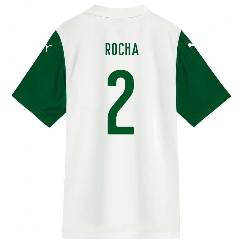 Danxen Børn Marcos Rocha #2 Grøn Hvid Udebane Spillertrøjer 2025/26 Trøje T-Shirt