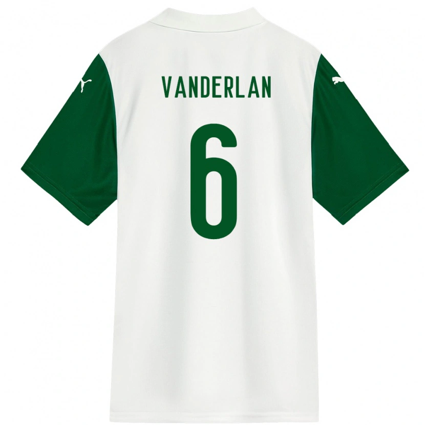 Danxen Børn Vanderlan #6 Grøn Hvid Udebane Spillertrøjer 2025/26 Trøje T-Shirt